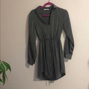 Cute short grey sateen dress